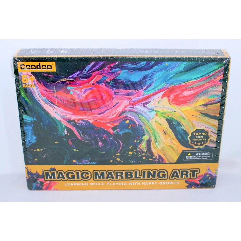 Coodoo Magic Marbling Art Kit Kids STEM Paint Project Ages 6+ Water Painting Set